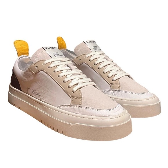 Oncept London Leather Sneaker White- Cappccino LITT-F22/ Womens US Sz 7.5 - Picture 1 of 16